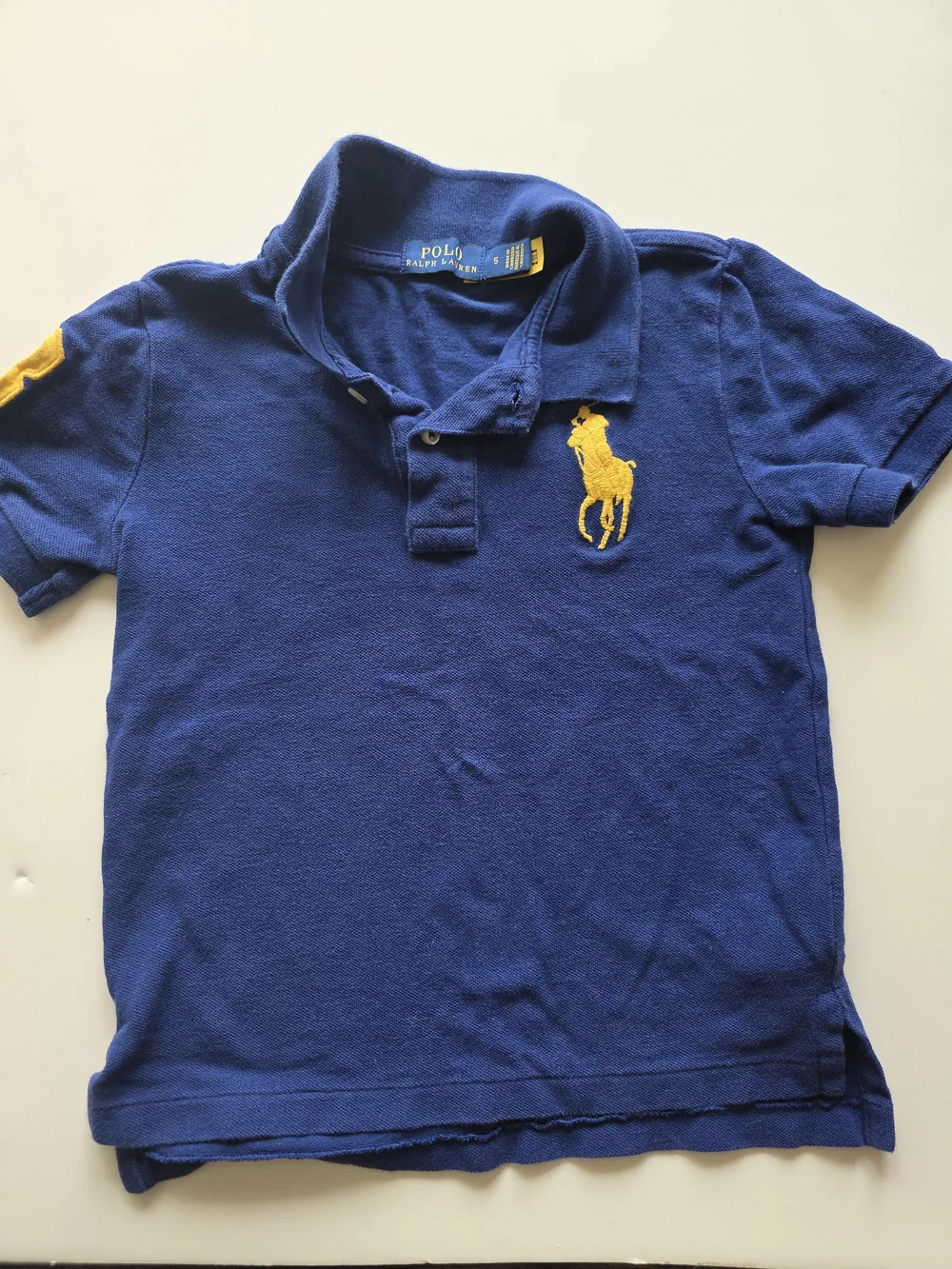 Ralph Lauren Kids Royal Blue Polo with Yellow Pony